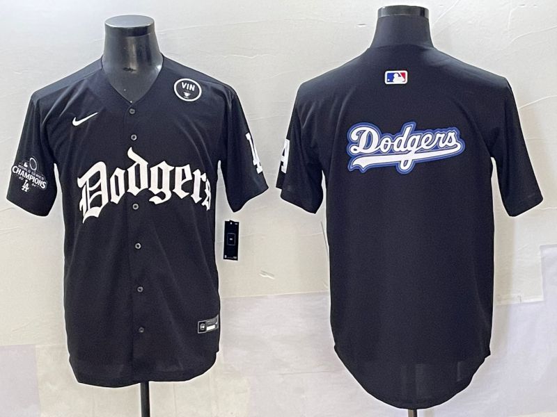 Men 2025 Los Angeles Dodgers Blank Black Seventh generation Joint Name Nike MLB Jersey style 29->los angeles dodgers->MLB Jersey